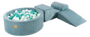 Bazénová zostava Corduroy Turquoise, 90x30 cm