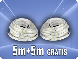 V-TAC LED pás 12W/m, 1680lm/m, vysokosvietivý, 24V, IP20, 5m+5m zadarmo! Farba svetla: Teplá biela