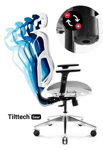 Kancelárska ergonomická stolička DIABLO V-BASIC: bielo-šedá Diablochairs I4-YOQ9-LBXR