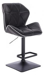 LuxuryForm Barová stolička MILANO MAX na čierne podstave - čierna