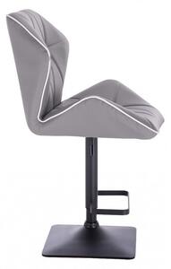 LuxuryForm Barová stolička MILANO MAX na čierne podstave - šedá