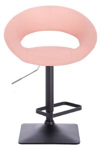 LuxuryForm Barová stolička NAPOLI na čierne podstave - ružová
