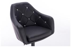 LuxuryForm Barová stolička ROMA na čierne podstave - čierna