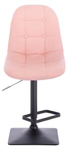 LuxuryForm Barová stolička SAMSON na čierne podstave - ružová