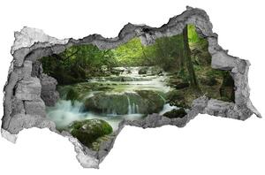 Nálepka fototapeta 3D výhľad Vodopád v lese