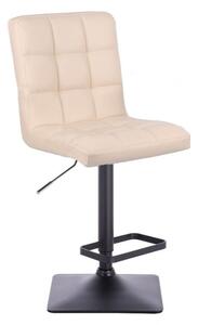LuxuryForm Barová stolička TOLEDO na čierne podstave - krémová