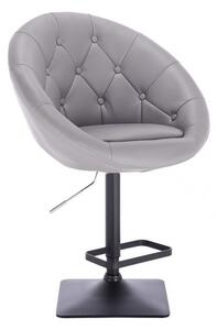 LuxuryForm Barová stolička VERA na čierne podstave - šedá