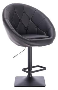 LuxuryForm Barová stolička VERA na čierne podstave - čierna