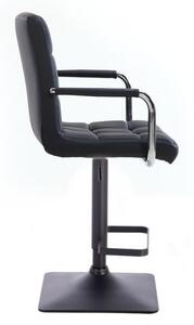 LuxuryForm Barová stolička VERONA na čierne podstave - čierna