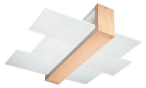 Sollux SL.0076 - Stropné svietidlo FENIKS 2 2xE27/60W/230V prírodné drevo