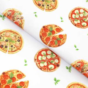 Goldea teflónová látka na obrusy - lahodná pizza 160 cm