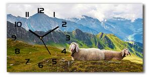Vodorovné Sklenené hodiny na stenu tiché Ovocie w Alpách