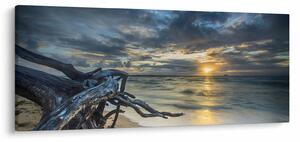 Obraz mora pri západe slnka (120x50 cm)