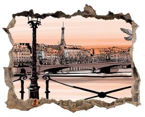 Fototapeta díra na zeď 3D Súmrak v paríži nd-k-77436218