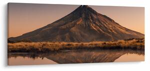 Obraz odrazu hory Taranaki, Nový Zéland (120x50 cm)