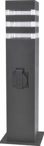 Vonkajšia lampa s zásuvkou TEKSAS 1xE27/20W/230V 44 cm IP44 antracit
