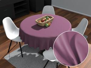 Biante Okrúhly bavlnený saténový obrus ST-015 Fialová lila Ø 100 cm