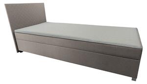 KONDELA Boxspringová posteľ, jednolôžko, svetlosivá, 90x200, univerzálna, ADARA