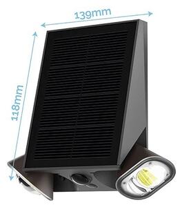 Viking - stmievateľné solárne nástenné LED svietidlo so snímačom LED/1,3W/3,7V IP44 4000K