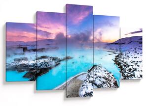 Obraz - Modrá lagúna na Islande (150x105 cm)