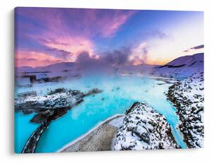 Obraz - Modrá lagúna na Islande (70x50 cm)