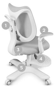 Detská otočná stolička Mark Adler Junior 4.6 Grey