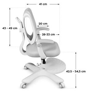 Detská otočná stolička Mark Adler Junior 4.6 Grey