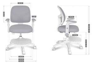 Detská otočná stolička Mark Adler Junior 5.0 Grey