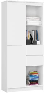 Ak furniture Skriňa Rexa II 80 cm biela