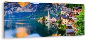 Obraz - Alpská dedina (120x50 cm)