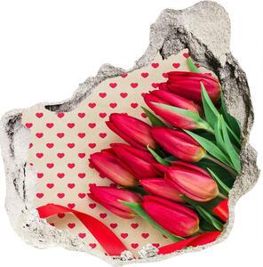 Fototapeta diera na stenu 3D Tulipány srdce nd-p-104956051