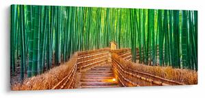 Obraz - Japonský bambusový les (120x50 cm)