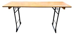 TENTino Skladací barový stôl 220x70 cm (výška 110 cm) Barva barového pivního stolu: TMAVÝ
