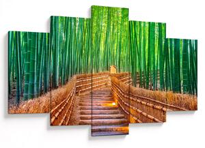Obraz - Japonský bambusový les (150x105 cm)
