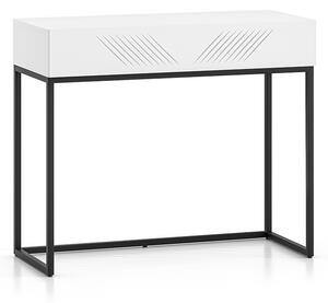 Konzolový stolík ADELE 3 - biely / čierny