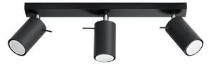Sollux SL.0093 - Bodové svietidlo RING 3 3xGU10/10W/230V čierna