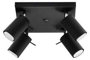 Sollux SL.0094 - Bodové svietidlo RING 4 4xGU10/10W/230V čierna