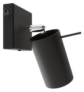 Sollux SL.1049 - Nástenné bodové svietidlo RING 1xGU10/10W/230V čierna