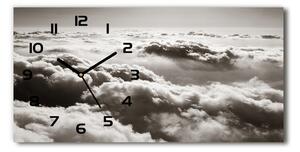 Vodorovné Sklenené hodiny na stenu Mraky z vtáčieho pohľadu