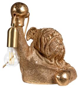 Stolná lampa zlatá polyresín zvierací motív tvar psa moderný glamour štýl nočná lampa obývacia izba spálňa