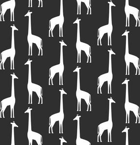 ESTAhome Tapeta Giraffes black and white