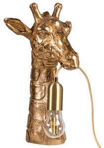 Stolná lampa zlatá polyresín zvierací motív tvar žirafy moderný glamour štýl nočná lampa obývacia izba spálňa