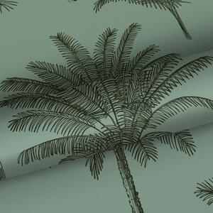 ESTAhome Tapeta Palm trees grayish green