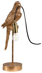 Stolná lampa zlatá polyresín zvierací motív tvar papagája moderný glamour štýl nočná lampa obývacia izba spálňa