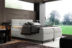Elegantná posteľ FLOKI - 200x200, biela + topper ZDARMA