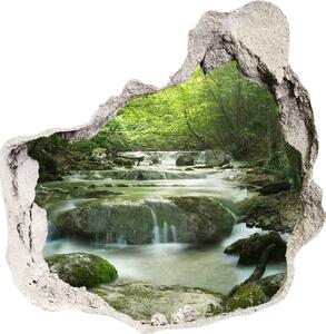 Fototapeta diera na stenu 3D Vodopád v lese nd-p-65985516