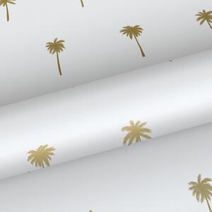ESTAhome Tapeta Palm trees white and gold