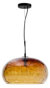 Jantárové sklenené závesné svietidlo so skleneným tienidlom ø 40 cm Balma – Kave Home