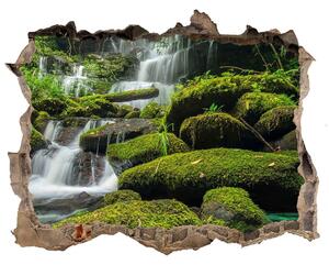 Díra 3D ve zdi na stěnu Vodopád v lese nd-k-116886736