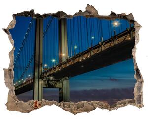 Fototapeta díra na zeď 3D Brooklyn bridge nd-k-85968041